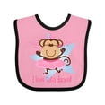 thumbnail image 1 of Inktastic Monkey Love Tutu Dance Girls Baby Bib, 1 of 4