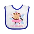 thumbnail image 1 of Inktastic Monkey Love Tutu Dance Girls Baby Bib, 1 of 4