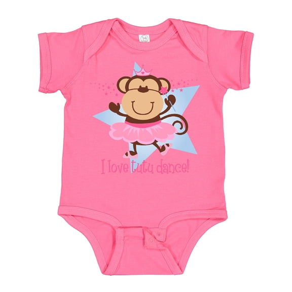 Inktastic Monkey Love Tutu Dance Girls Baby Bodysuit