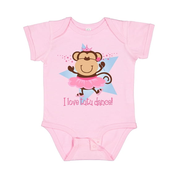 Inktastic Monkey Love Tutu Dance Girls Baby Bodysuit