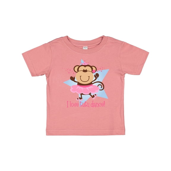 Inktastic Monkey Love Tutu Dance Girls Baby T-Shirt