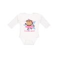 thumbnail image 1 of Inktastic Monkey Love Tutu Dance Girls Long Sleeve Baby Bodysuit, 1 of 5