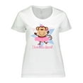 thumbnail image 1 of Inktastic Monkey Love Tutu Dance Women's Plus Size T-Shirt, 1 of 5