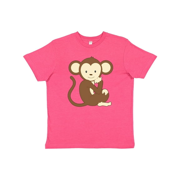 Inktastic Monkey Thinking Youth T-Shirt
