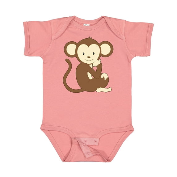 Inktastic Monkey thinking Boys or Girls Baby Bodysuit