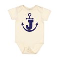 thumbnail image 1 of Inktastic Monogram J Nautical Anchor Boys or Girls Baby Bodysuit, 1 of 5