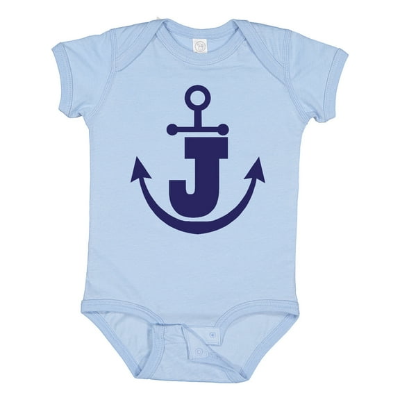 Inktastic Monogram J Nautical Anchor Boys or Girls Baby Bodysuit