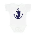 thumbnail image 1 of Inktastic Monogram J Nautical Anchor Boys or Girls Baby Bodysuit, 1 of 5