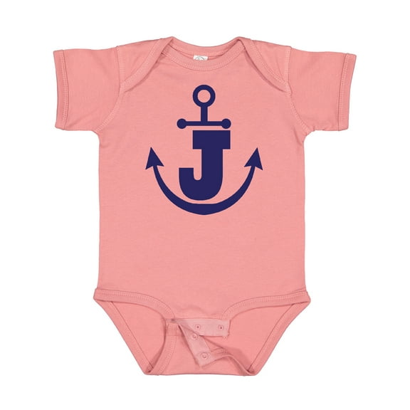 Inktastic Monogram J Nautical Anchor Boys or Girls Baby Bodysuit