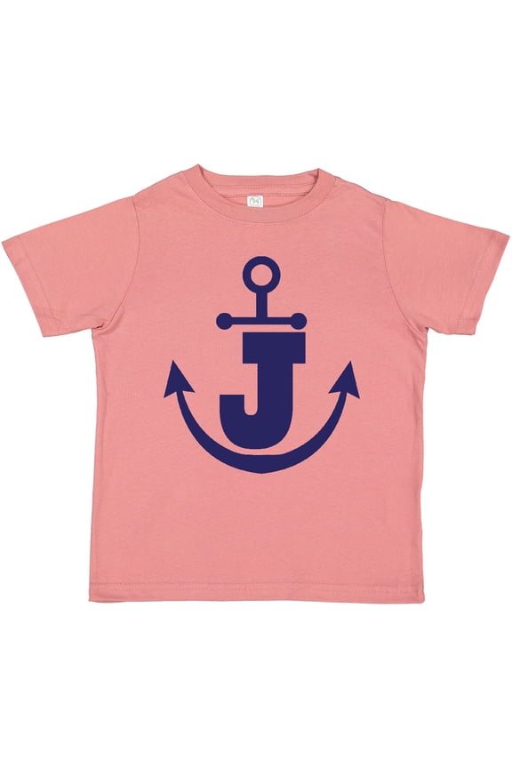 Monogram J Nautical Anchor Boys or Girls Toddler T-Shirt