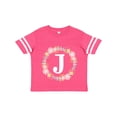 thumbnail image 1 of Inktastic Monogram Letter J Floral Rose Wreath Girls Toddler T-Shirt, 1 of 5