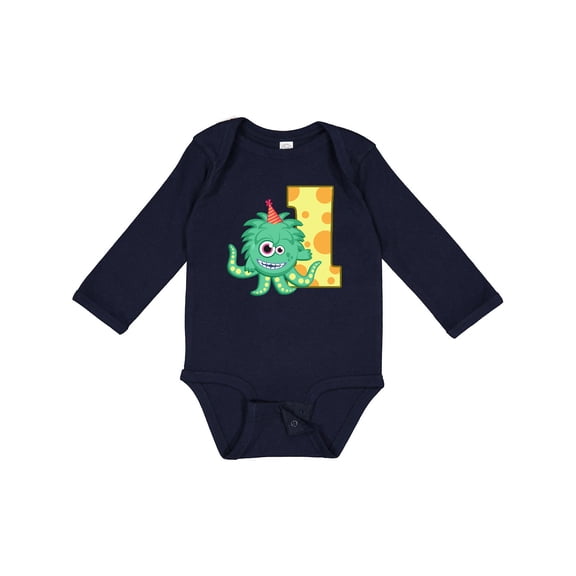 Inktastic Monster 1st Birthday Boys or Girls Long Sleeve Baby Bodysuit