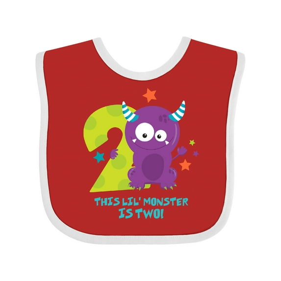 Inktastic Monster 2nd Birthday Boys or Girls Baby Bib