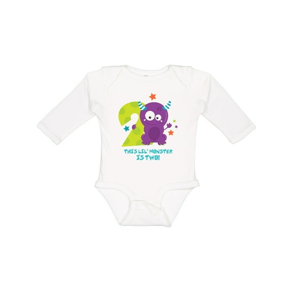 Inktastic Monster 2nd Birthday Boys or Girls Long Sleeve Baby Bodysuit