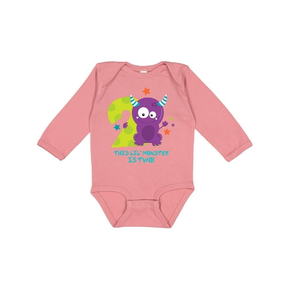 Inktastic Monster 2nd Birthday Boys or Girls Long Sleeve Baby Bodysuit
