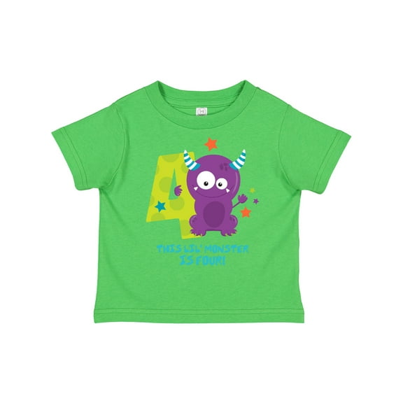 Inktastic Monster 4th Birthday Boys or Girls Toddler T-Shirt