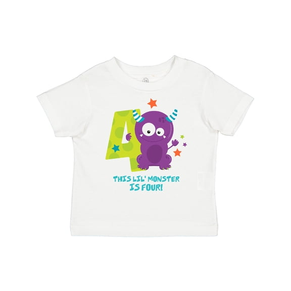 Inktastic Monster 4th Birthday Boys or Girls Toddler T-Shirt