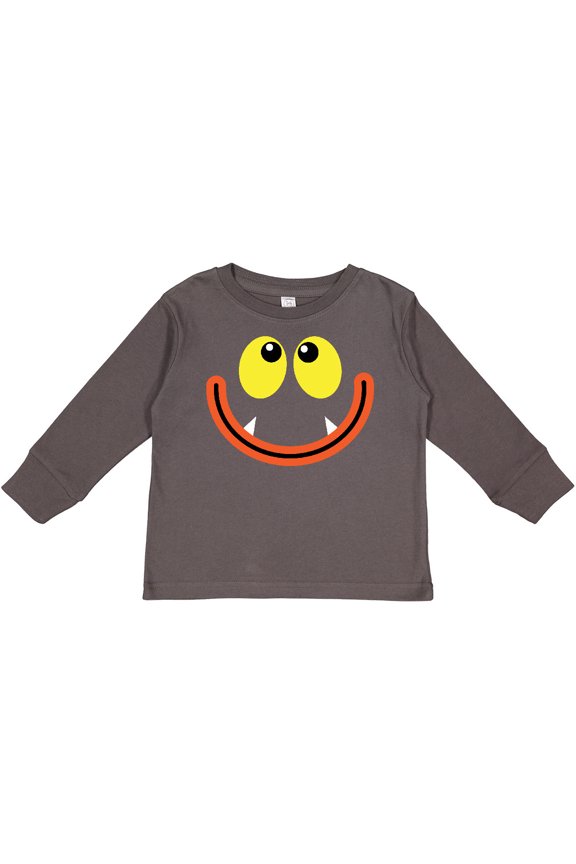 Monster Face Boys or Girls Long Sleeve Toddler T-Shirt