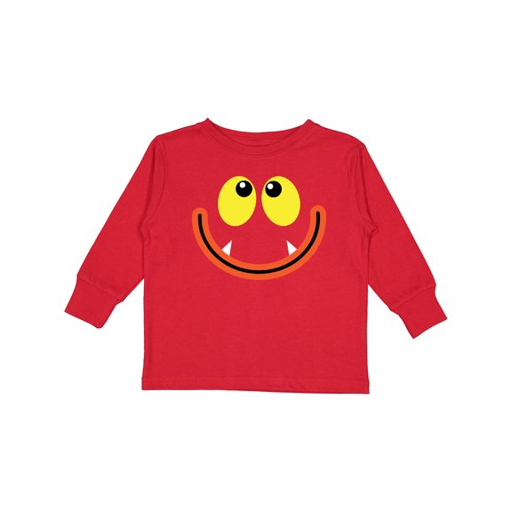 Inktastic Monster Face Boys or Girls Long Sleeve Toddler T-Shirt