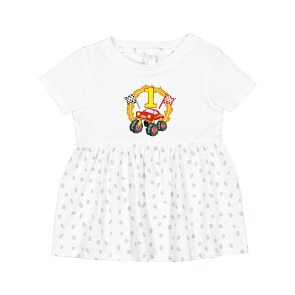 Inktastic Monster Truck 1st Birthday Girls Baby Dress