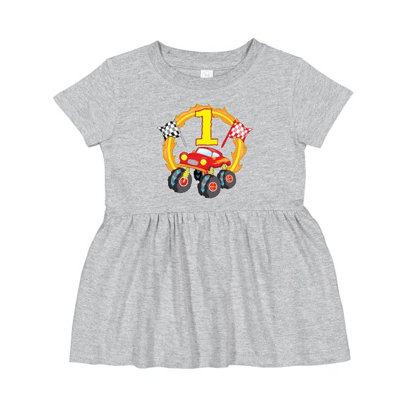 Inktastic Monster Truck 1st Birthday Girls Baby Dress