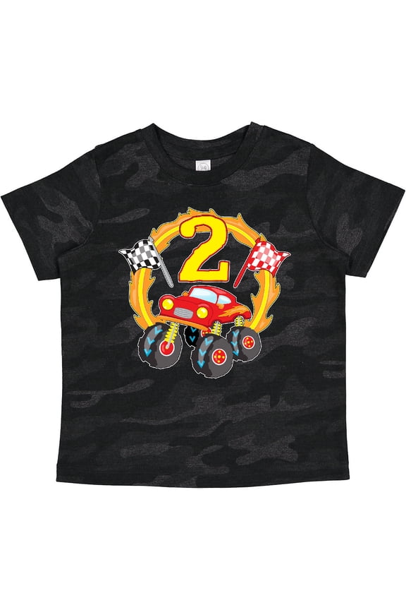 Monster Truck 2nd Birthday Boys or Girls Toddler T-Shirt