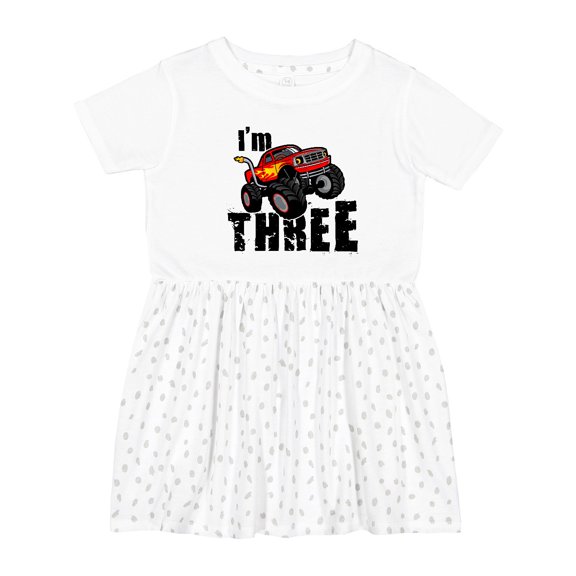 Inktastic Monster Truck 3rd Birthday Girls Toddler Dress