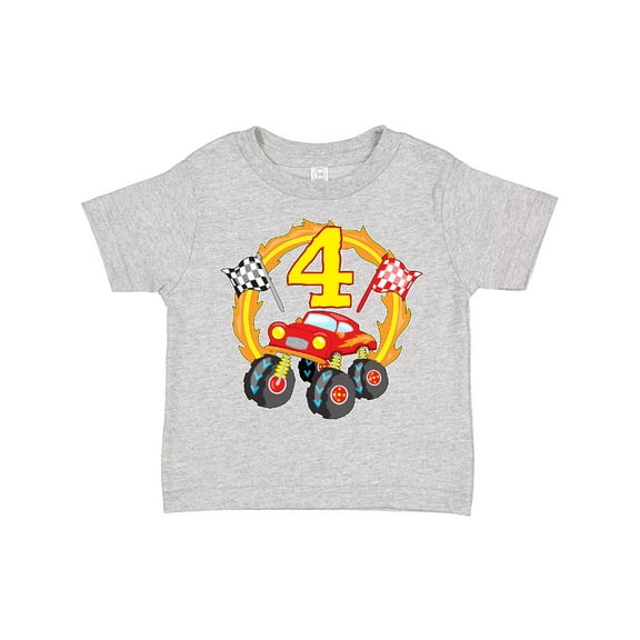 Inktastic Monster Truck 4th Birthday Boys or Girls Toddler T-Shirt
