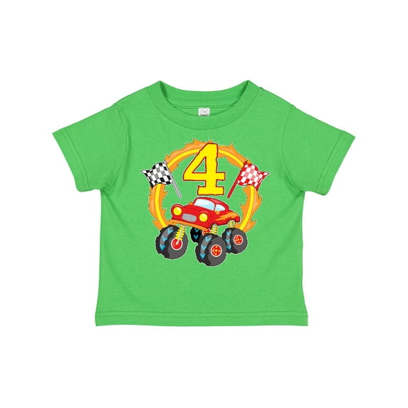 Inktastic Monster Truck 4th Birthday Boys or Girls Toddler T-Shirt