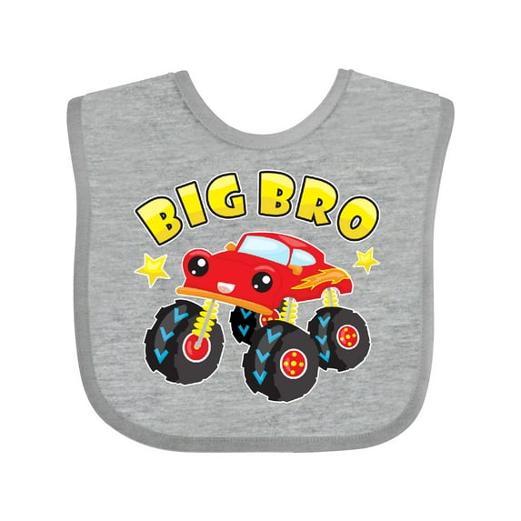 Inktastic Monster Truck Big Bro Boys Baby Bib