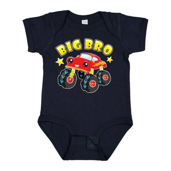 Inktastic Monster Truck Big Bro Boys Baby Bodysuit
