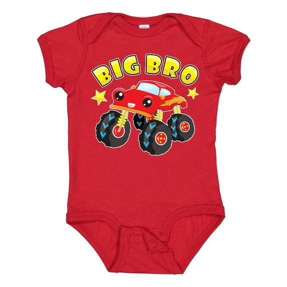 Inktastic Monster Truck Big Bro Boys Baby Bodysuit