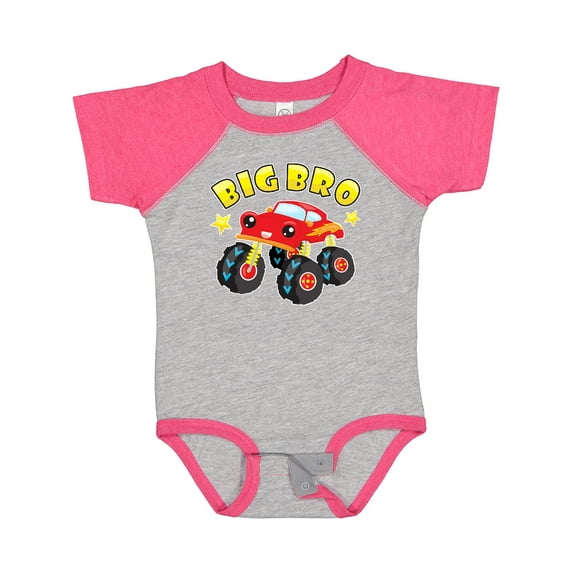 Inktastic Monster Truck Big Bro Boys Baby Bodysuit