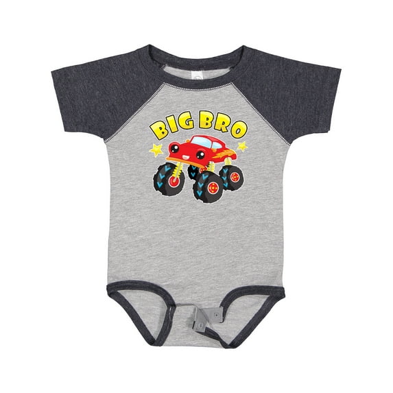Inktastic Monster Truck Big Bro Boys Baby Bodysuit