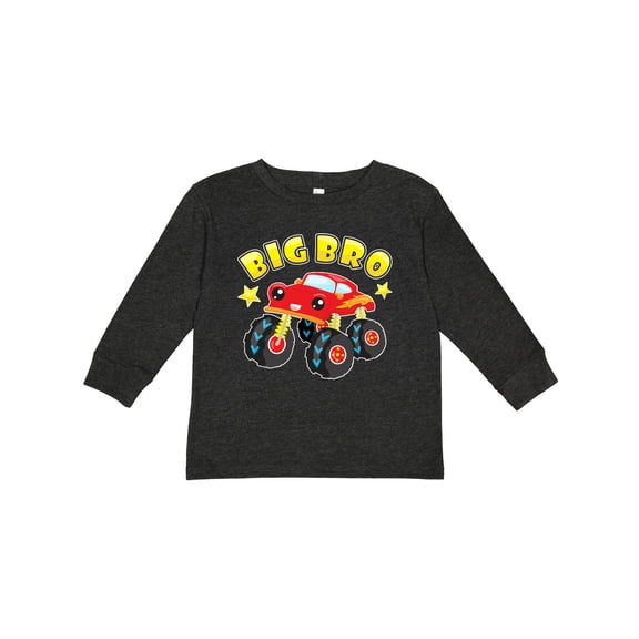 Inktastic Monster Truck Big Bro Boys Long Sleeve Toddler T-Shirt
