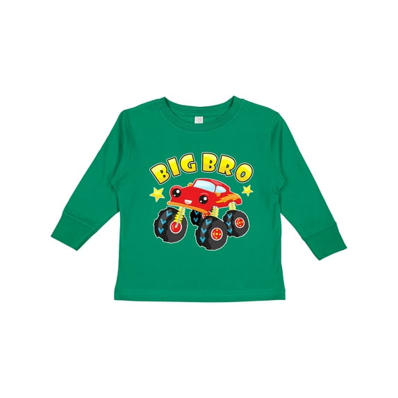 Inktastic Monster Truck Big Bro Boys Long Sleeve Toddler T-Shirt