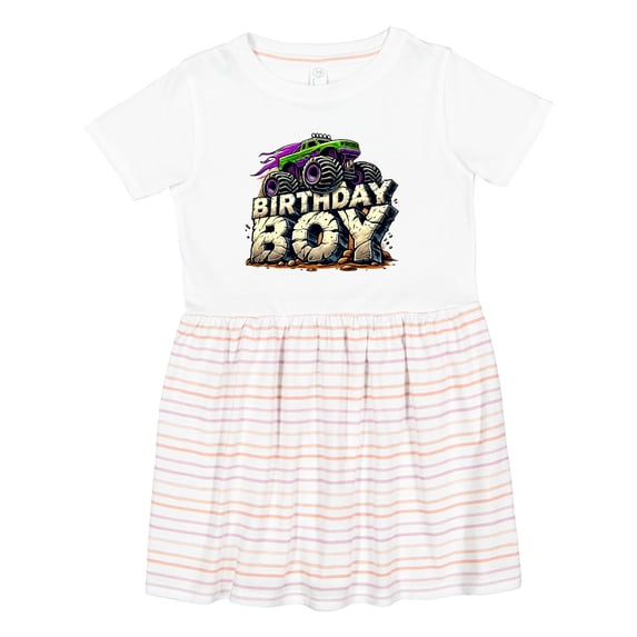 Inktastic Monster Truck Birthday Boy Girls Toddler Dress