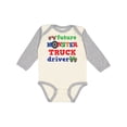 thumbnail image 1 of Inktastic Monster Truck Future Driver Boys Long Sleeve Baby Bodysuit, 1 of 5