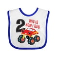thumbnail image 1 of Inktastic Monster Truck How I Roll 2nd Birthday Boys Baby Bib, 1 of 4