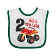 thumbnail image 1 of Inktastic Monster Truck How I Roll 2nd Birthday Boys Baby Bib, 1 of 4