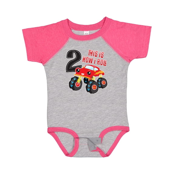 Inktastic Monster Truck How I Roll 2nd Birthday Boys Baby Bodysuit