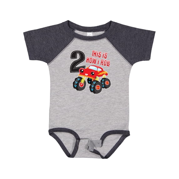 Inktastic Monster Truck How I Roll 2nd Birthday Boys Baby Bodysuit