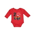 thumbnail image 1 of Inktastic Monster Truck How I Roll 2nd Birthday Boys Long Sleeve Baby Bodysuit, 1 of 5