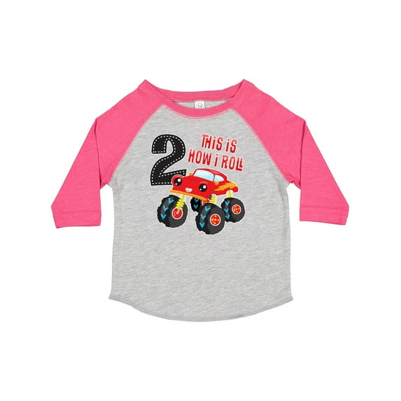 Inktastic Monster Truck How I Roll 2nd Birthday Boys Toddler T-Shirt