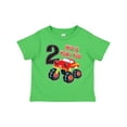 thumbnail image 1 of Inktastic Monster Truck How I Roll 2nd Birthday Boys Toddler T-Shirt, 1 of 5