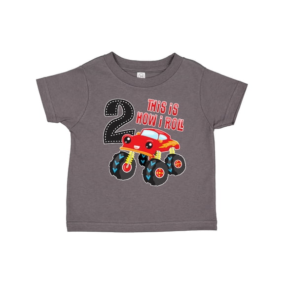 Inktastic Monster Truck How I Roll 2nd Birthday Boys Toddler T-Shirt