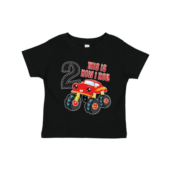 Inktastic Monster Truck How I Roll 2nd Birthday Boys Toddler T-Shirt