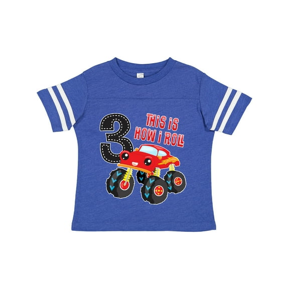 Inktastic Monster Truck How I Roll 3rd Birthday Boys Toddler T-Shirt