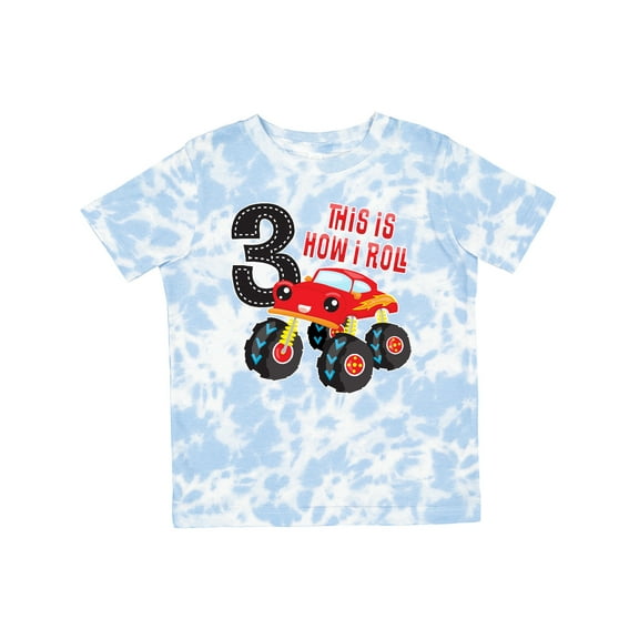 Inktastic Monster Truck How I Roll 3rd Birthday Boys Toddler T-Shirt