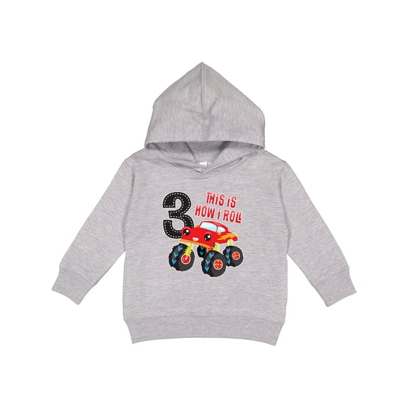 Inktastic Monster Truck How I Roll 3rd Birthday Toddler Hoodie